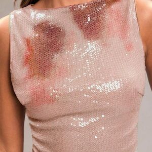 Sequin Pink Top